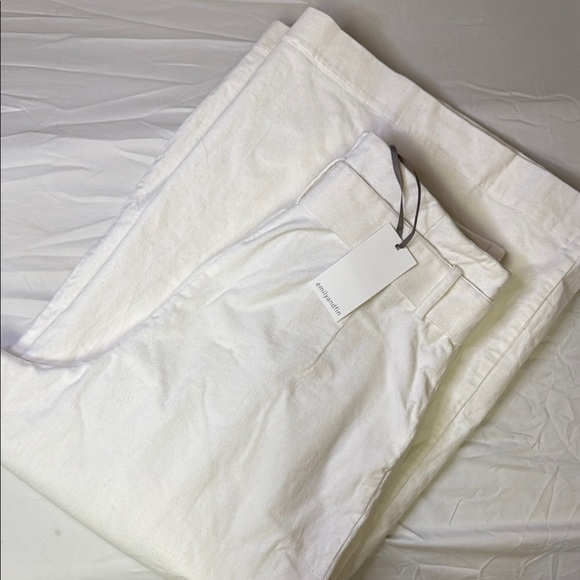 White Wide Leg Pants with Relaxed Fit - Picture 16 of 16